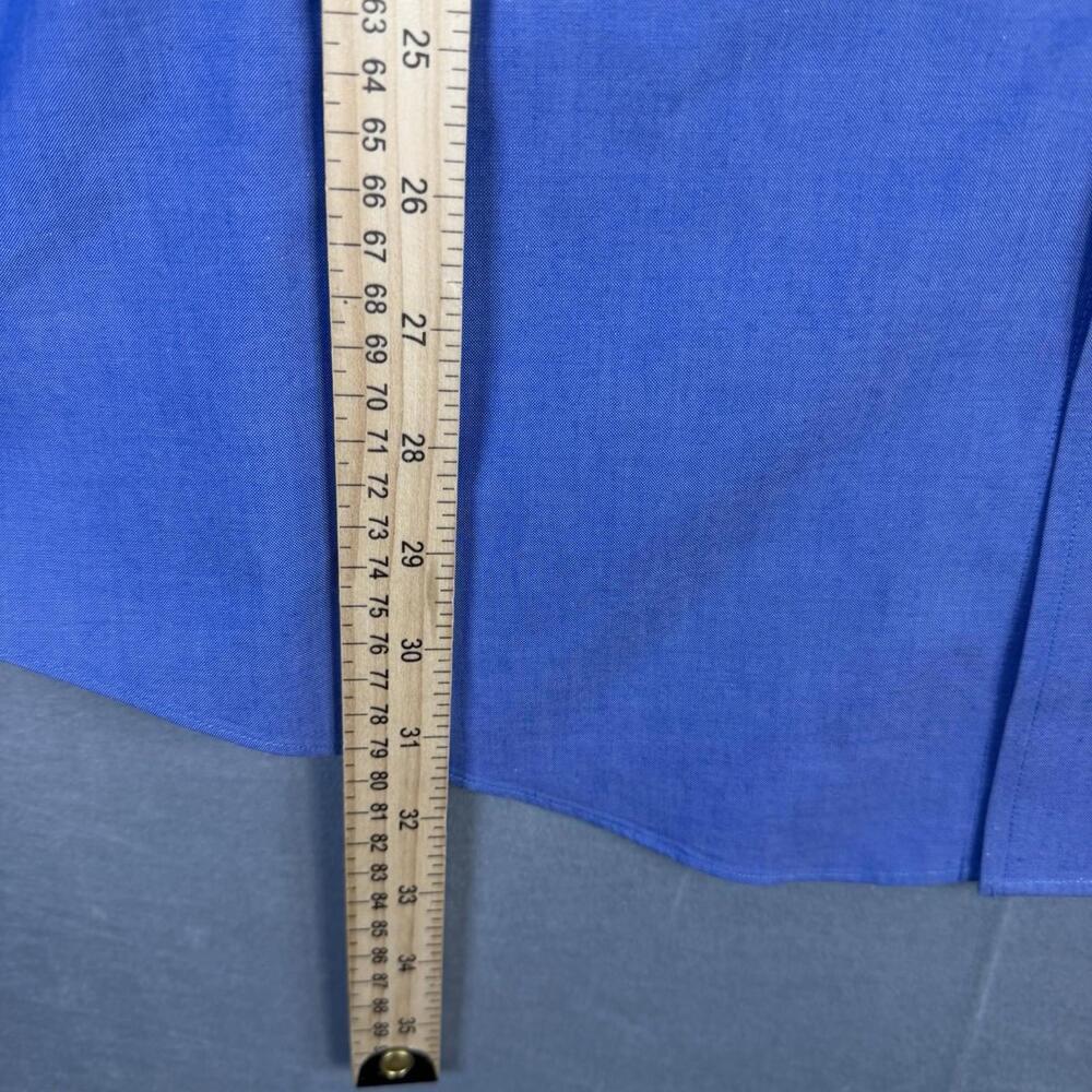 Brooks Brothers Dress Shirt Mens 16.5-4/5 Blue Original Fit Non Iron Button Up - Picture 6 of 7